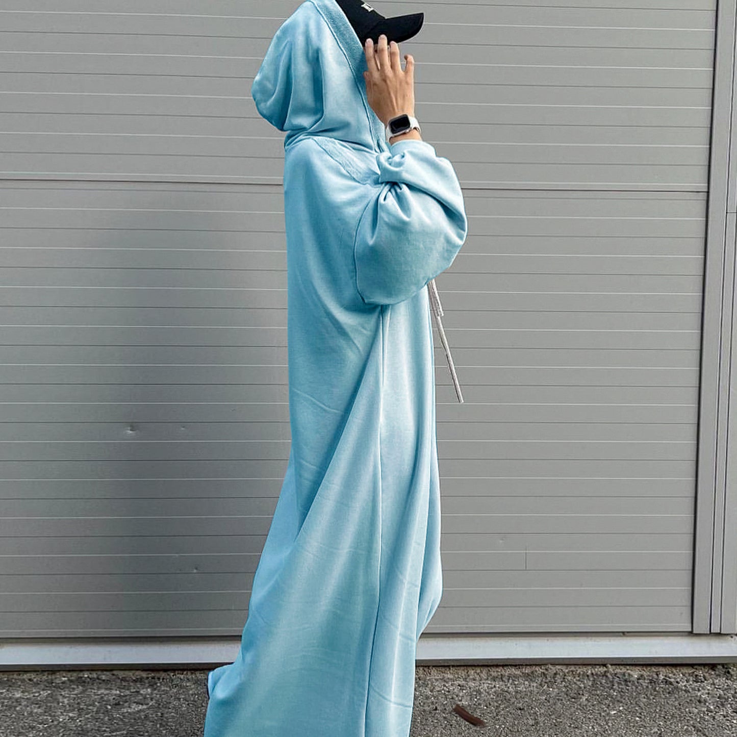 Solid Color Hoodie dress