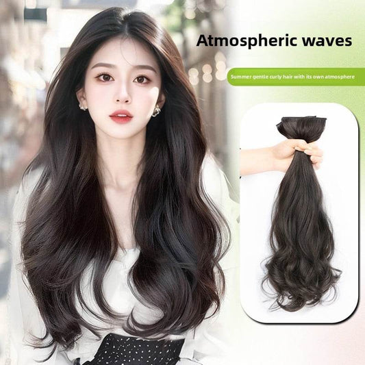 Three-piece large wavy wig pieces - Price Value Store