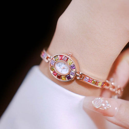 BS New HOT Watch Factory Direct Foreign trade chain watch gradient rainbow luxury women's watch a generation FA1681 - Price Value Store