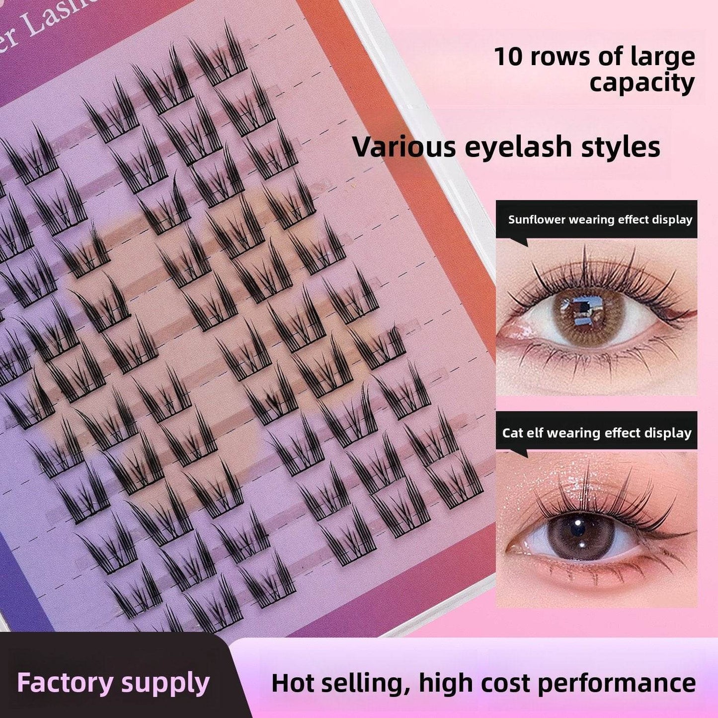 Natural Black Stem False Eyelashes - Price Value Store
