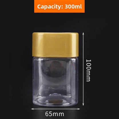 Square Transparent PET Plastic Storage Jars with Lids (300ml?700ml). - Price Value Store