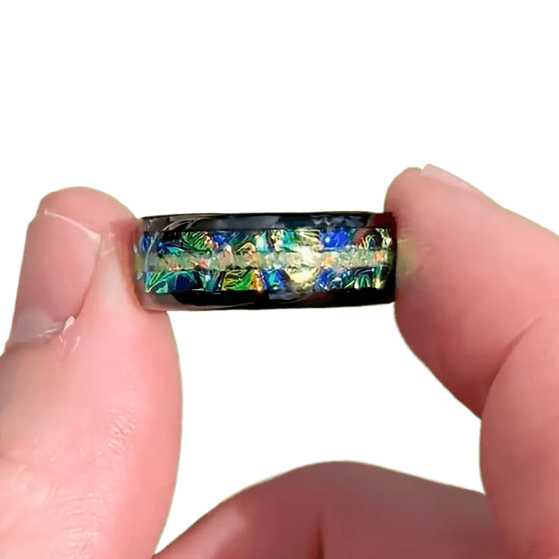 Green Opal Stainless Steel Ring - Price Value Store