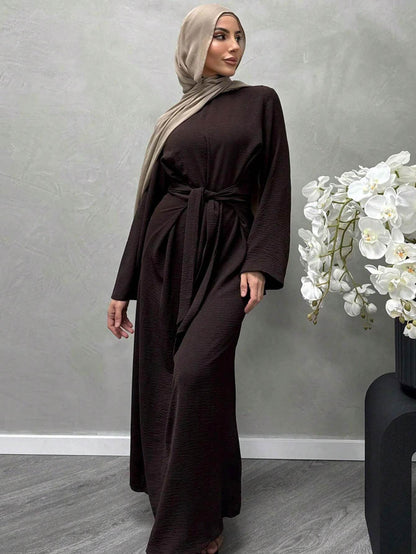 Southeast Asian tie long-sleeved dress - Price Value Store