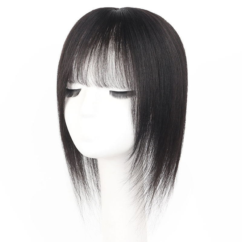 One-piece wig for hair replacement on the top of the head