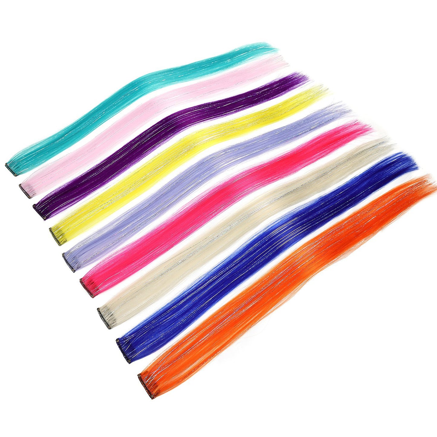 Laser-hung ear-dyed wig pieces
