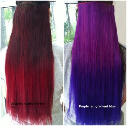 Matte lengthened thickened wig