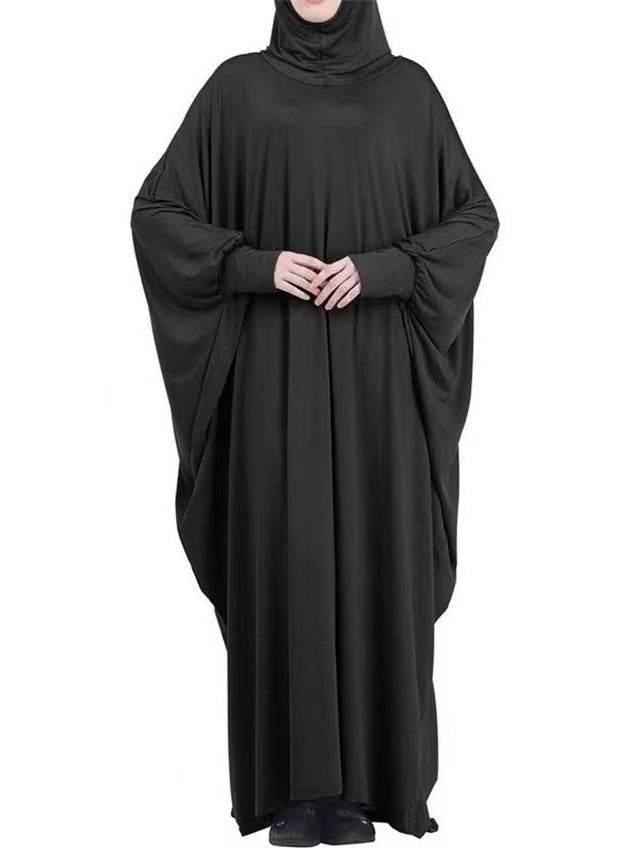 Hooded bat-sleeved dress - Price Value Store