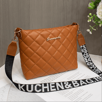 Diamond plaid bucket bag 2025 new ladies bag high texture design women's bag Korean style shoulder bag - Price Value Store