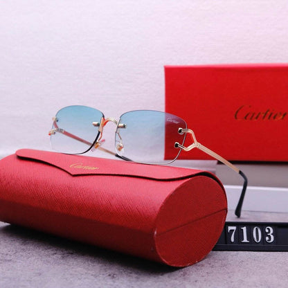 Rimless beveled sunglasses - Price Value Store