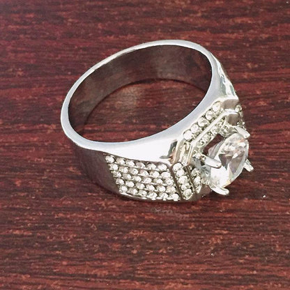 Copper micro-set artificial gemstone ring - Price Value Store