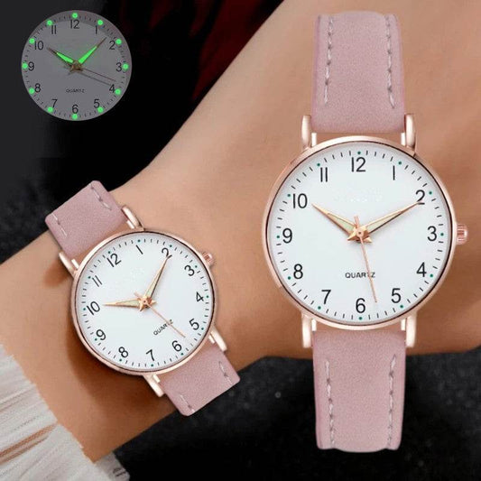 Ladies' quartz watch with brushed leather - Price Value Store