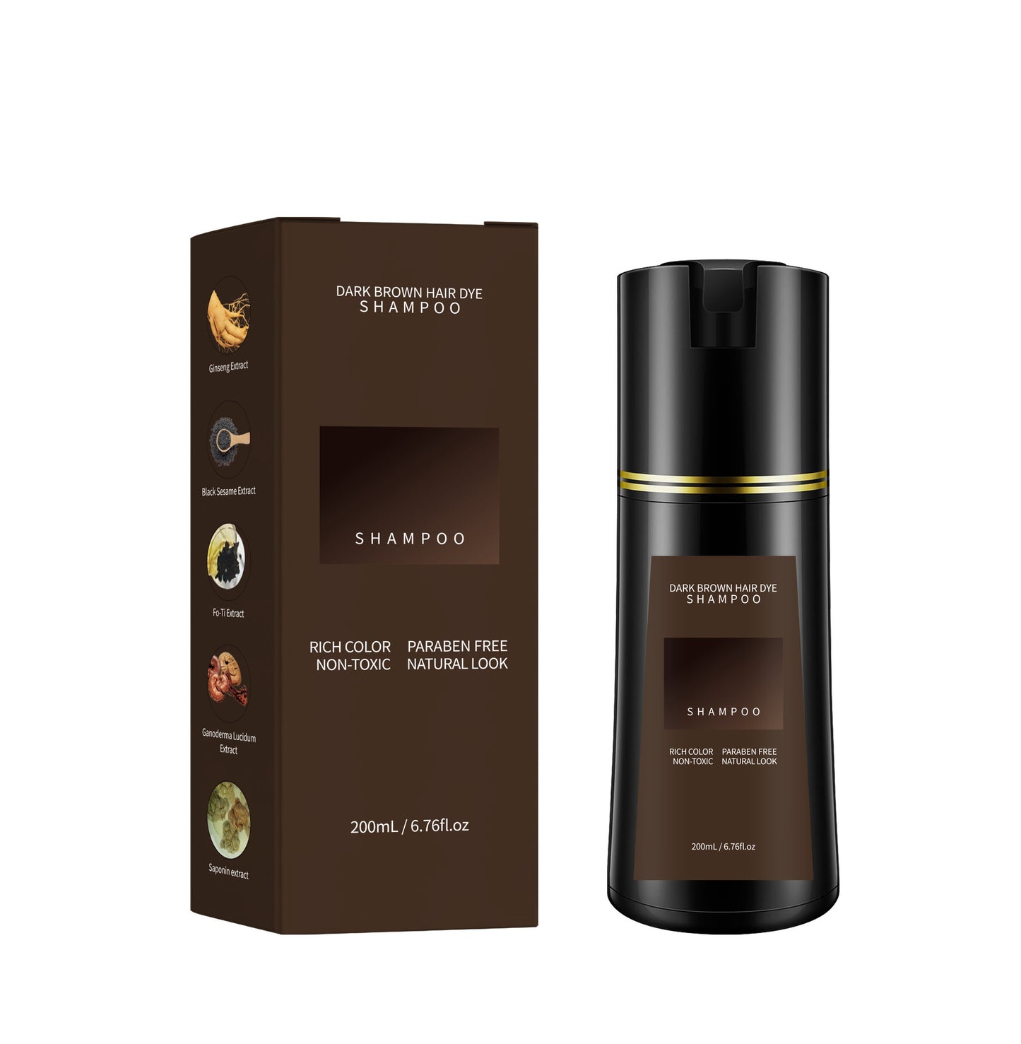 Plant Formula Hair Dye Shampoo 200ml