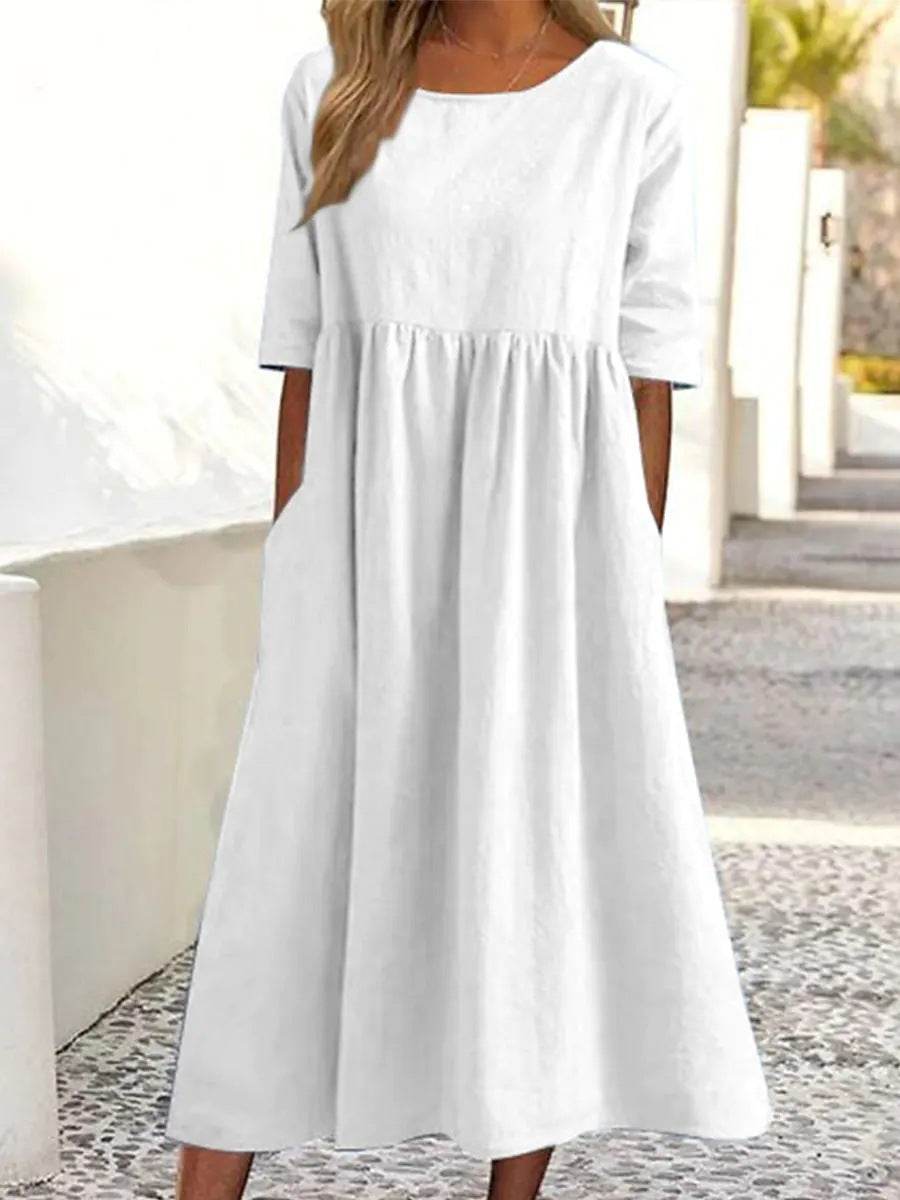 Loose round-neck dress - Price Value Store