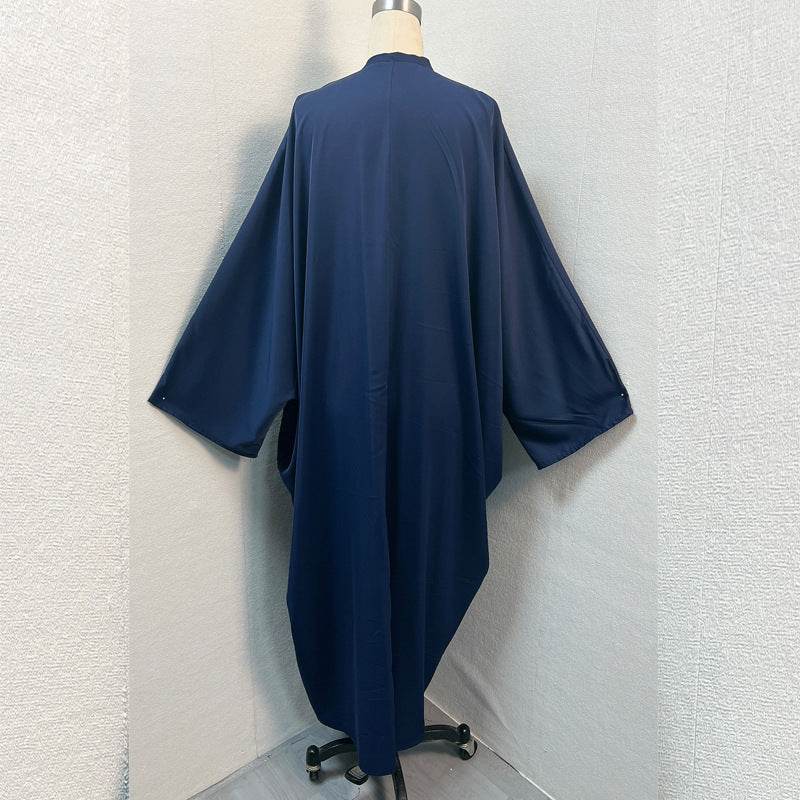 Elegant Bat Sleeve Loose Cardigan with Embroidery - Price Value Store