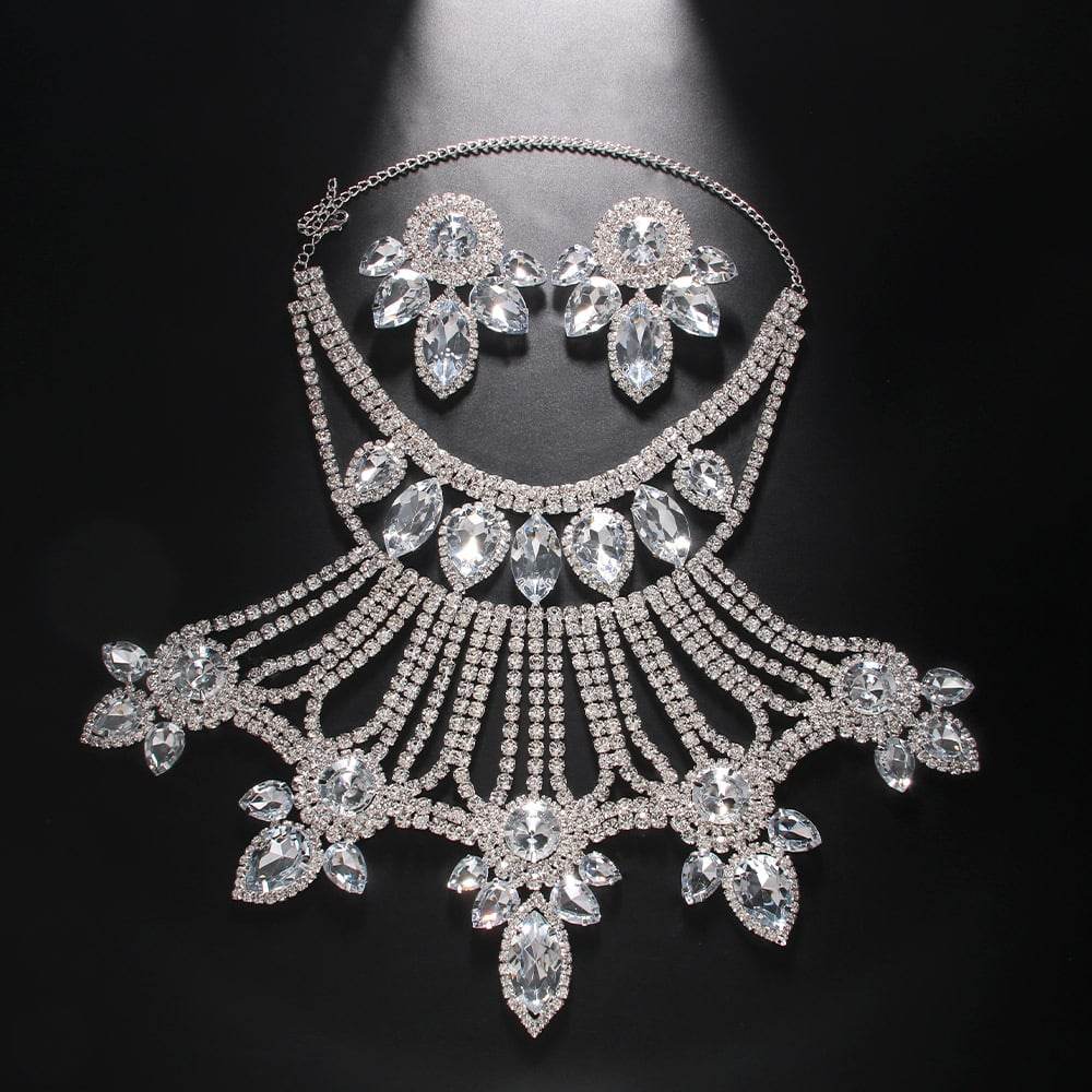Rhinestone necklace set - Price Value Store