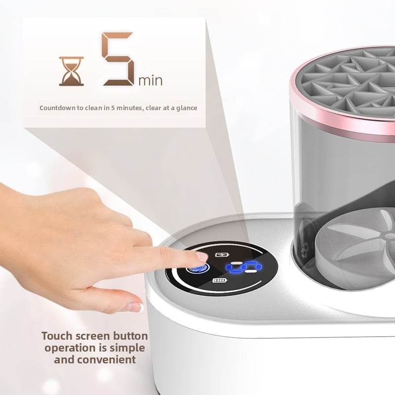 Cosmetic Brush Cleaning Machine Tool Automatic Cleaning Electric Brush Cleaning Drying Artifact Household Lazy Cleaning Powder Puff - Price Value Store