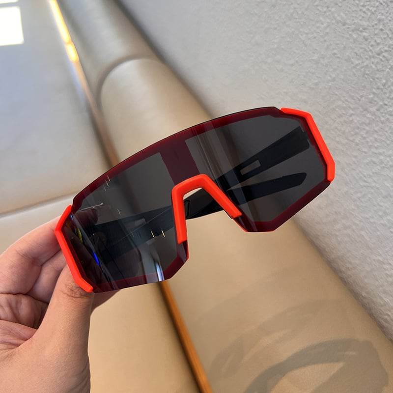 Large Face Sunglasses Cycling Sunglasses Outdoor Sports Eyewear - Price Value Store