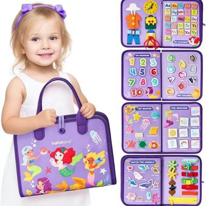 Montessori Felt Busy Board for Kids - Early Educational DIY Activity Toy - Price Value Store
