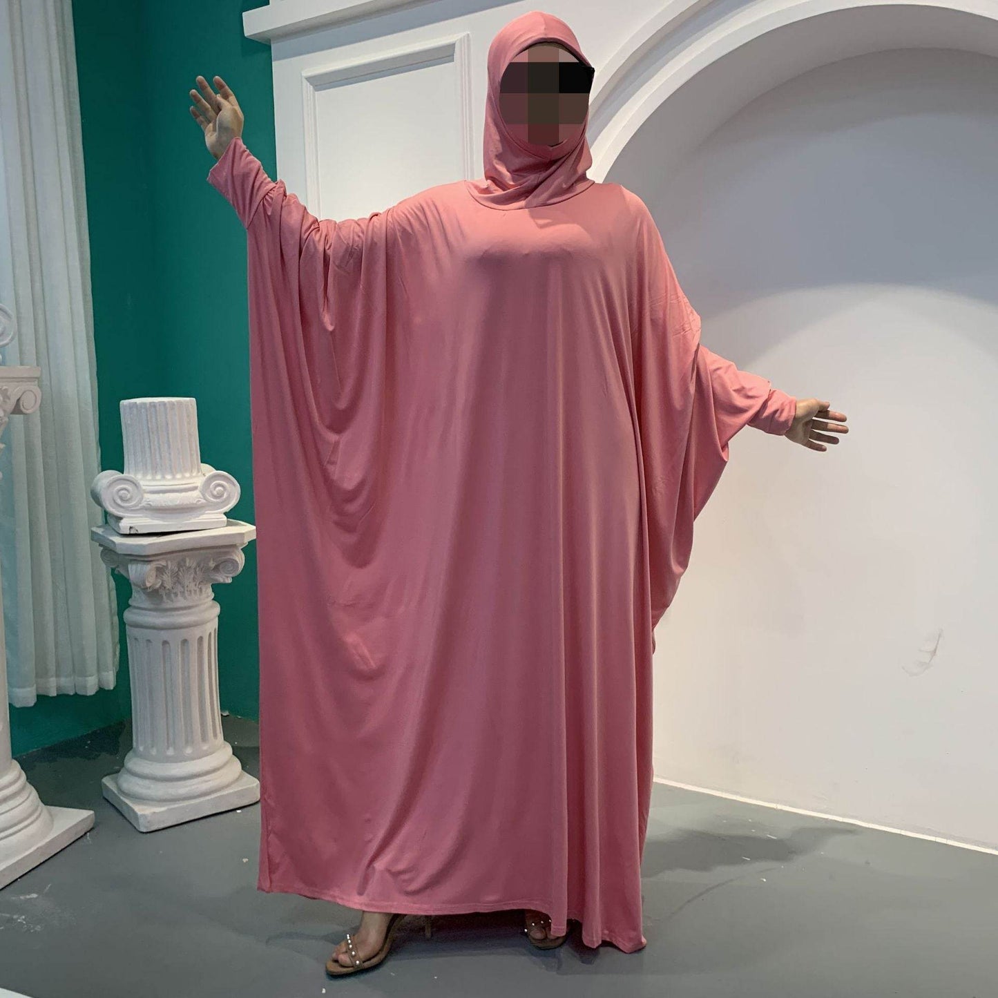 Solid-color batwing robe - Price Value Store