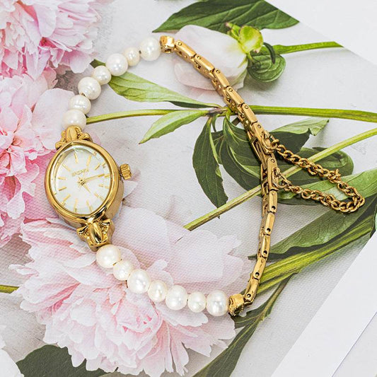 Ins Style Pearl Bracelet Women's Quartz Watch Simple Light Luxury Retro Fashion Elegant Niche Trend High Beauty Value - Price Value Store