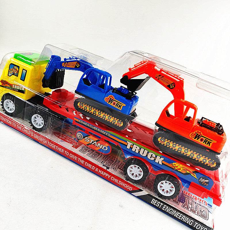 Sliding Toy Trailer with 2 Excavators for Kids - Price Value Store