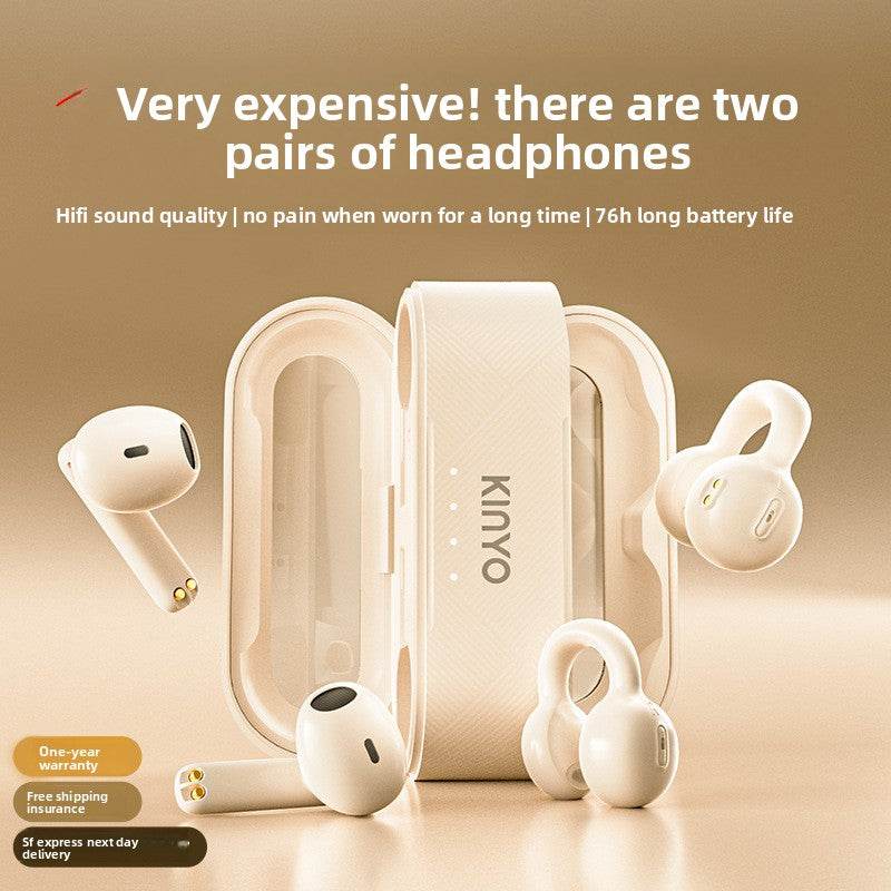 Bluetooth 5.4 dual headset 2025 new wireless ear clip - Price Value Store