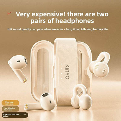 Bluetooth 5.4 dual headset 2025 new wireless ear clip - Price Value Store