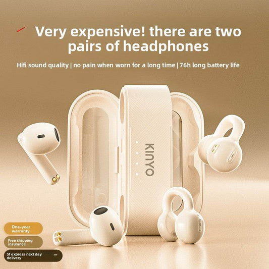 Bluetooth 5.4 dual headset 2025 new wireless ear clip - Price Value Store