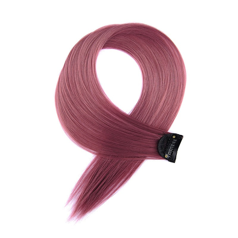 Colorful wig pieces with ear-hanging dyeing