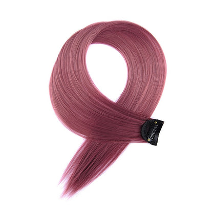 Colorful wig pieces with ear-hanging dyeing