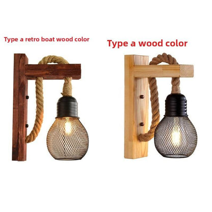 Rustic Rope Wall Lamp - Price Value Store