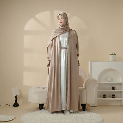 Skirt cuff with diamond abaya women's robe - Price Value Store
