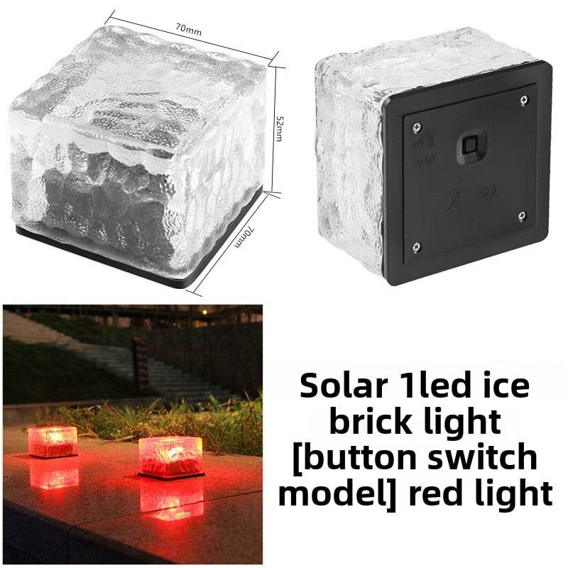 Solar-Powered Outdoor Ice Brick Lamp - Price Value Store