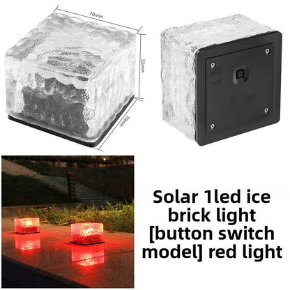Solar-Powered Outdoor Ice Brick Lamp - Price Value Store