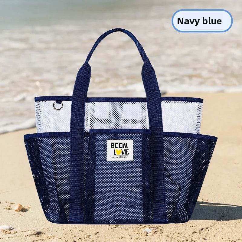 Large Capacity Foldable Mesh Beach Bag for Swimming and Travel - Price Value Store