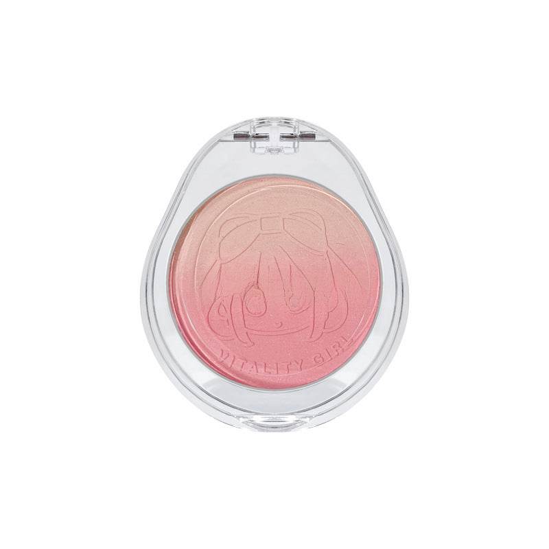 kakashow vigorous girl gradient blush matte fine flash student party daily White Peach Milk Tea Rouge - Price Value Store