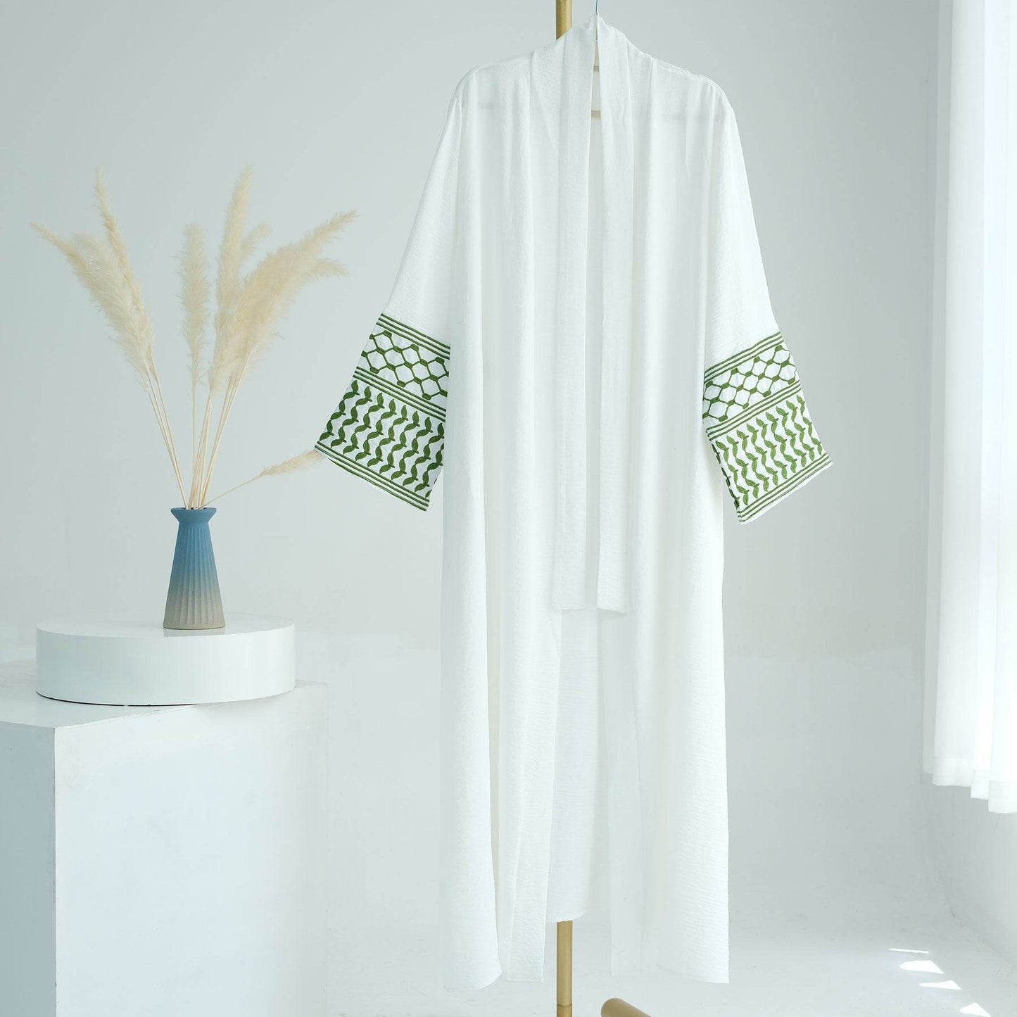 Embroidered tassel cardigan robe - Price Value Store