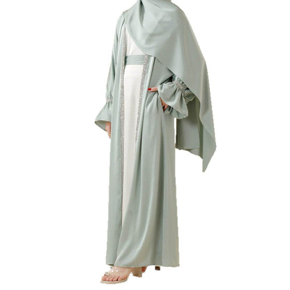 Skirt cuff with diamond abaya women's robe - Price Value Store