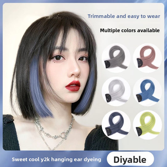 Wig pieces are dyed and dyed in various lengths