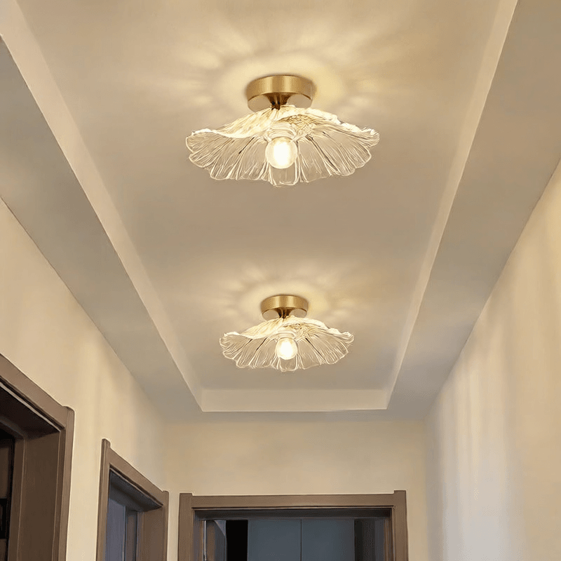 Japanese lotus leaf aisle lamp modern simple creative flower balcony corridor entrance ceiling lamp - Price Value Store