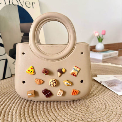 Mini EVA Beach Square Shell Handbag with DIY Hole Pattern - Price Value Store