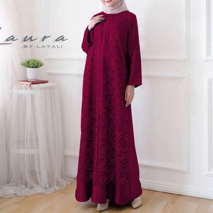 Long robe-style pullover dress - Price Value Store
