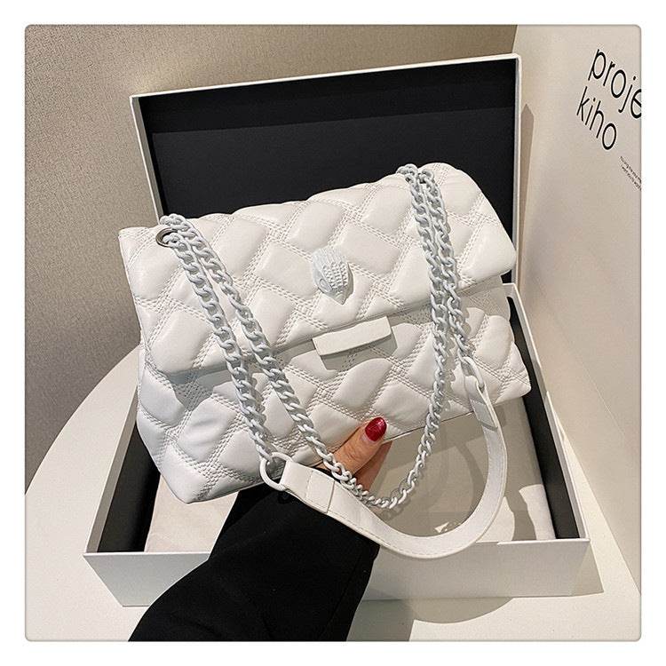 New fashion Chanel style handbag popular simple PU shoulder messenger bag daily versatile rhombus women's bag wholesale - Price Value Store