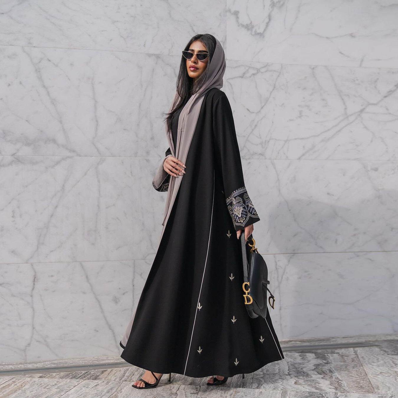 Embroidered patchwork outer jacket cardigan robe - Price Value Store
