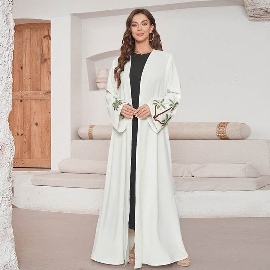 Long-sleeved cardigan with embroidery dress - Price Value Store