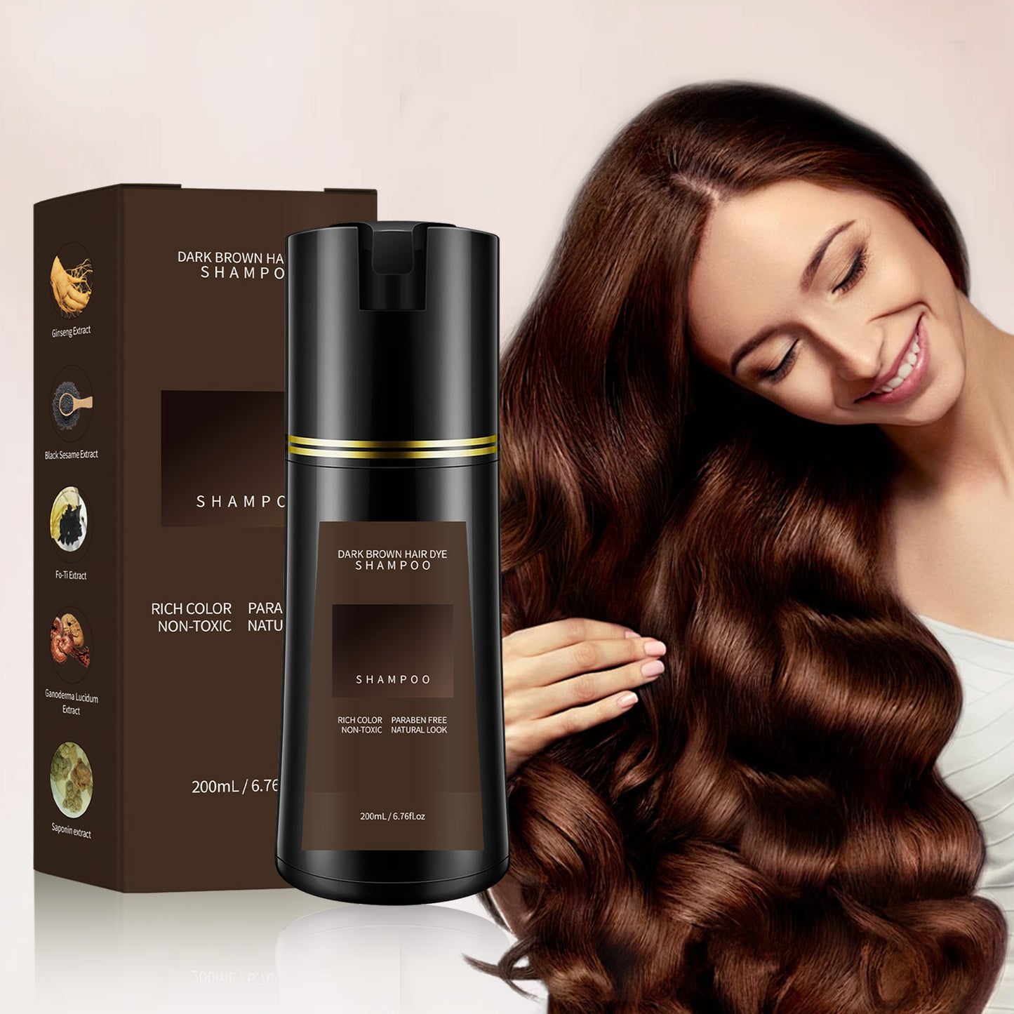 Plant Formula Hair Dye Shampoo 200ml