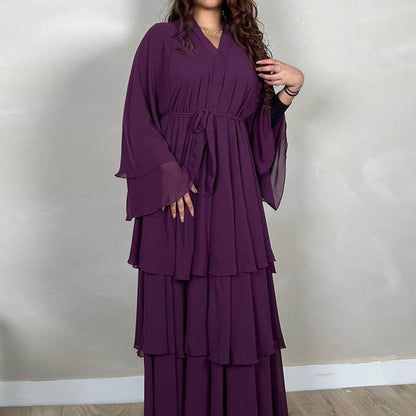 Cardigan long robe chiffon dress - Price Value Store