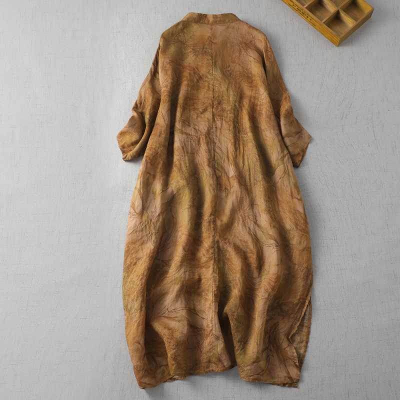 Artistic V-neck printed dress - Price Value Store