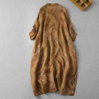 Artistic V-neck printed dress - Price Value Store