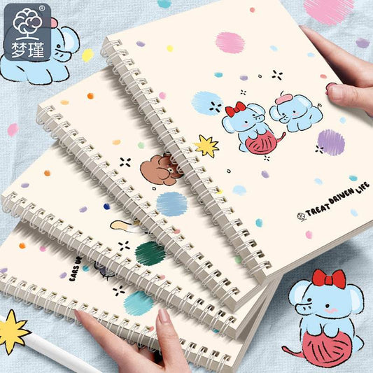 Cute Animal Coil Notebook with Hard Cover - A5/B5, 60 Sheetsd - Price Value Store